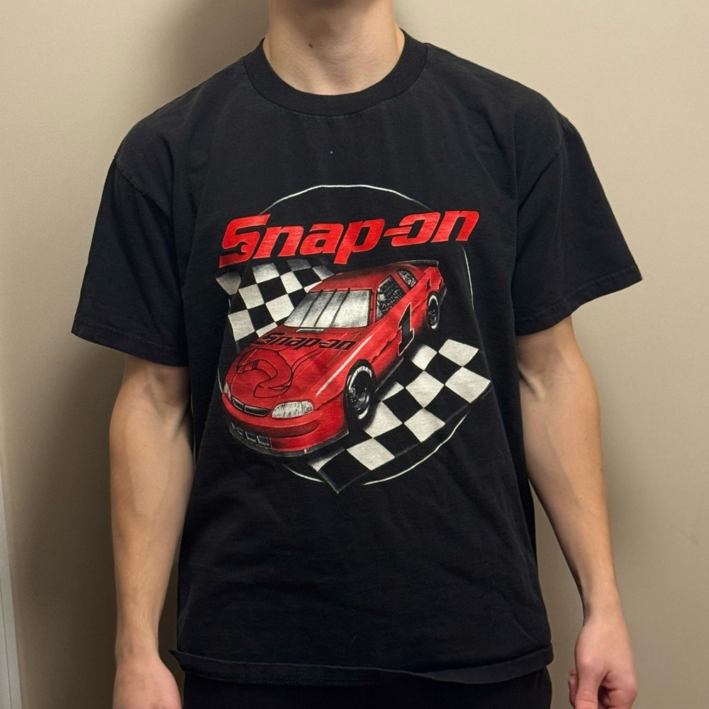 Snap-On Black and Red Graphic Tee